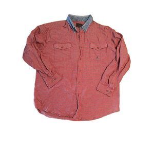 Vintage Roper Red Plaid Button Down XL 90s